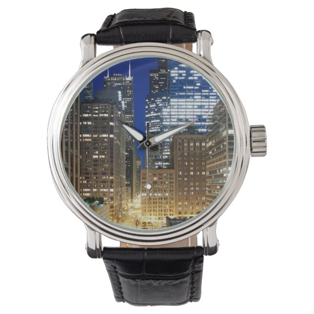 Night view of cityscape of Chicago Watch (Front)