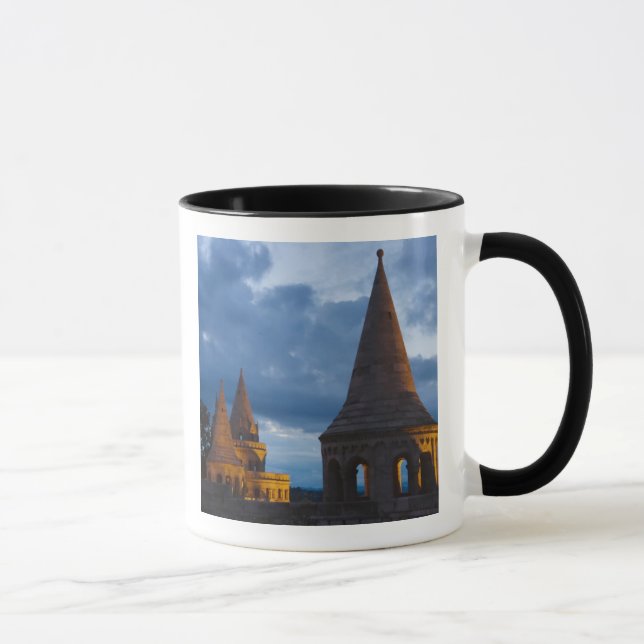 Night view of Fisherman's Bastion, Castle Hil Mug (Right)