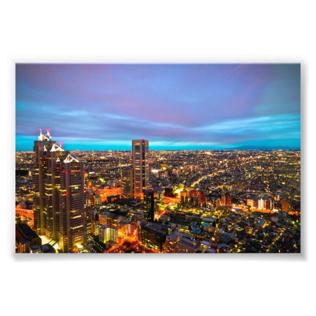 Night view of Shinjuku Photo Print (Front)