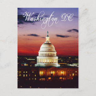 Night view of the U.S. Capitol Postcard