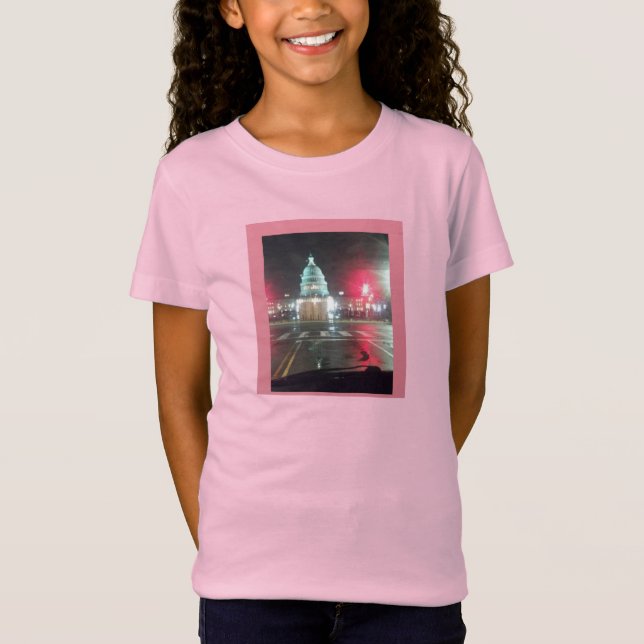 Night View Of United States Capitol T-Shirt (Front)