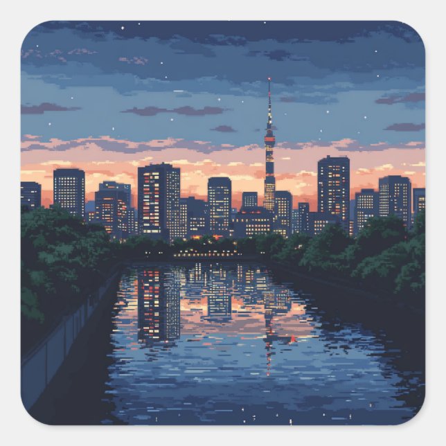 Night View Stickers in Tokyo (Front)