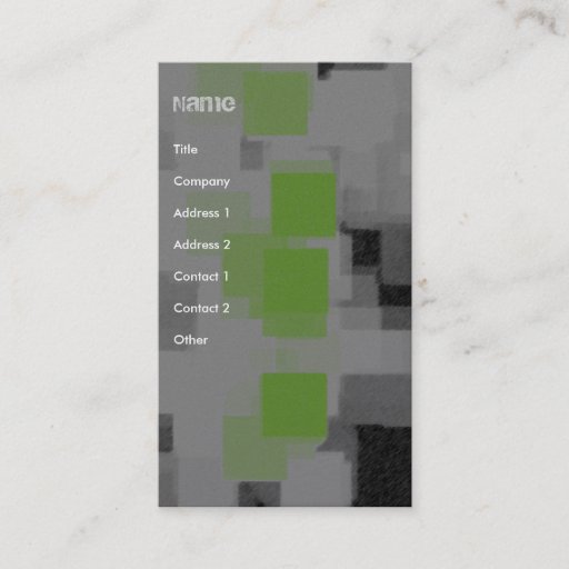 Customizable "Night Vision" Geometric Abstract Business Card Templates
