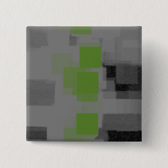 "Night Vision" Geometric Abstract Button (Front)