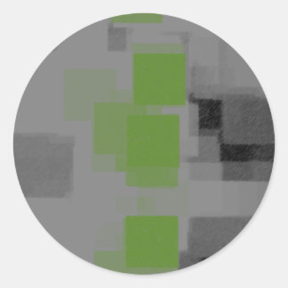 "Night Vision" Geometric Abstract Classic Round Sticker