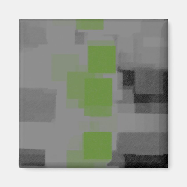 "Night Vision" Geometric Abstract Magnet (Front)