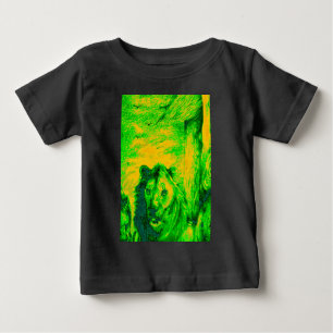 Night Vision Lion Art Fluorescent Print Baby T-Shirt