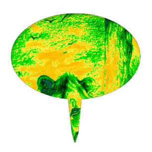 Night Vision Lion Art Fluorescent Print Cake Topper