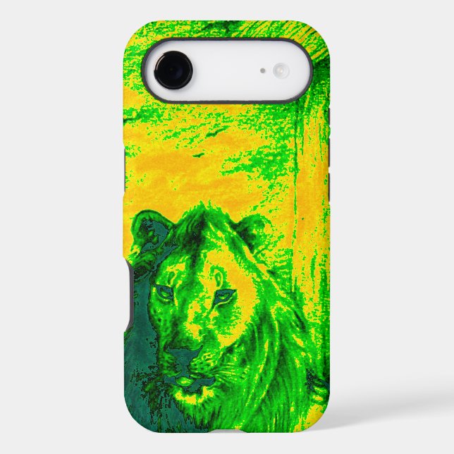 Night Vision Lion Art Fluorescent Print Case-Mate iPhone Case (Back)