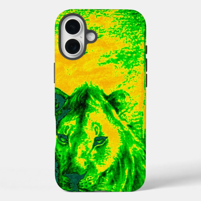 Night Vision Lion Art Fluorescent Print Case-Mate iPhone Case (Back)