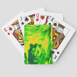 Night Vision Lion Art Fluorescent Print Poker Cards