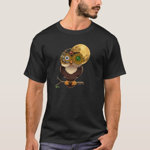 Night Vision owl Basic Dark T_Shirt