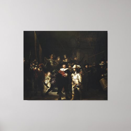 Night Watch by Rembrandt Canvas Print