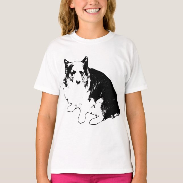 Night Watch Corgi Lines T-Shirt (Front)