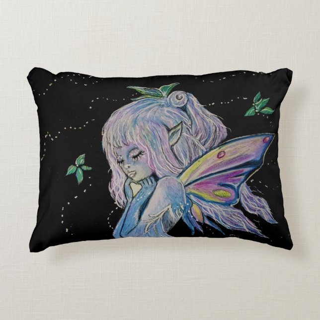 Night Watch Fairy by Carol Zeock Accent Pillow (Front)