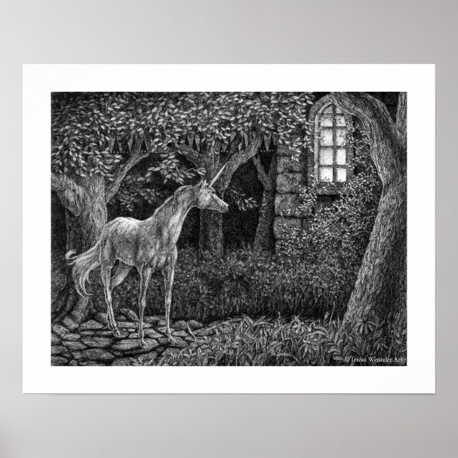 Night Watch Pen Drawing Poster (Front)