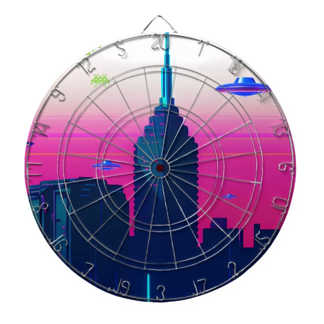 Night Waves and Vapor Daze Dart Board (Front)