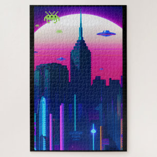 Night Waves and Vapor Daze Jigsaw Puzzle