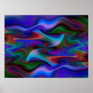 Night Wind Abstract Art Poster