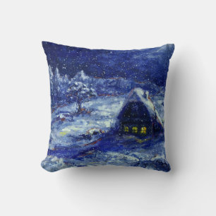 Night. Winter. Russia Throw Pillow