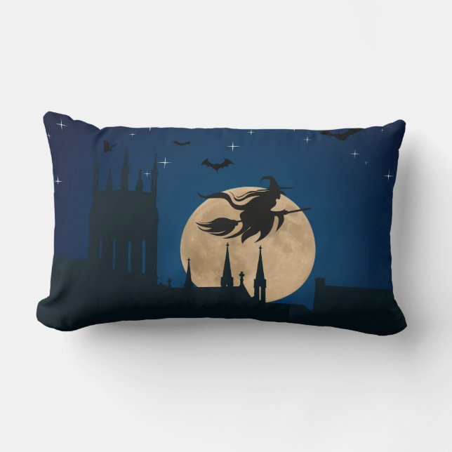 Night Witch Throw Pillow (Front)