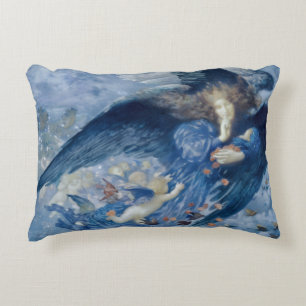 Night with her Train of Stars (Angel with Cherubs) Accent Pillow