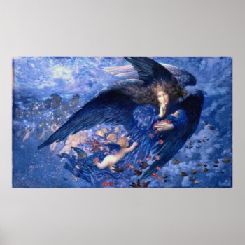Night With Her Train Of Stars Fine Art Angel Poster by LeAnnS123 at Zazzle