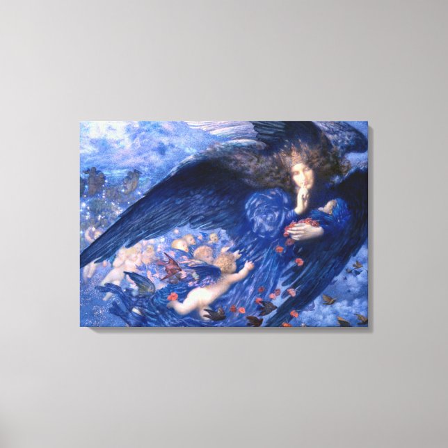 Night with Her Train of Stars Fine Art Canvas Print (Front)