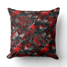 Night with showy spoiled red leaves fallen on ash