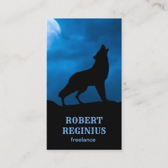 Night Wolf Business Card (Front)