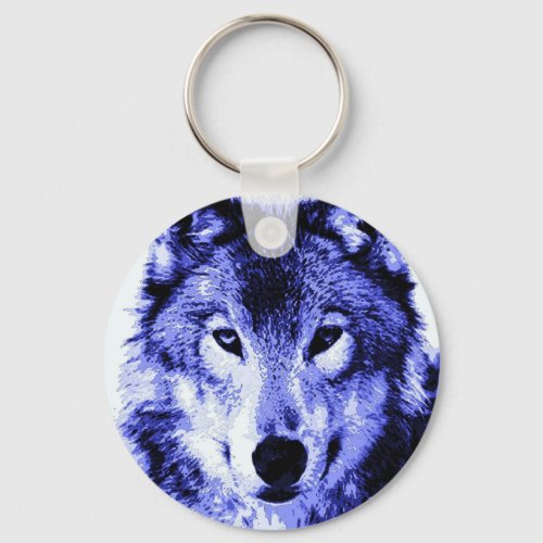 Night Wolf Keychain