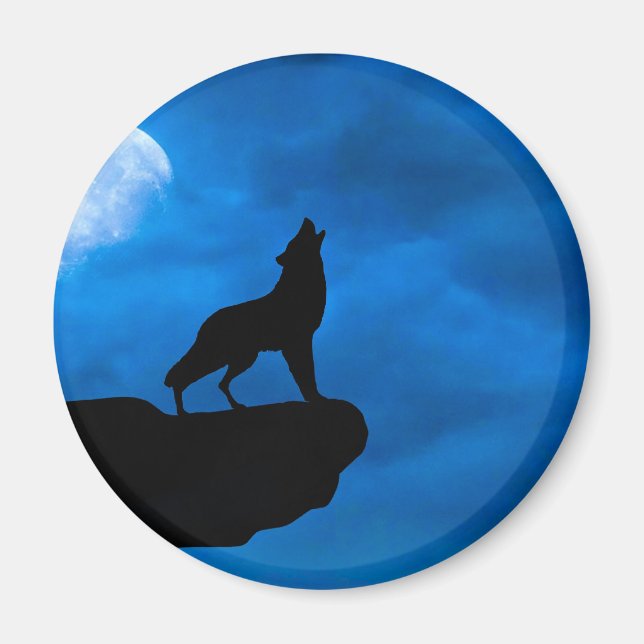 Night Wolf Magnet (Front)