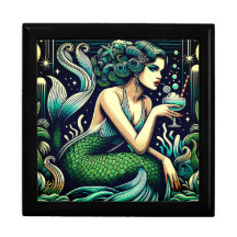 "Nightcap at the Mermaid Lounge" Jewelry Keepsake