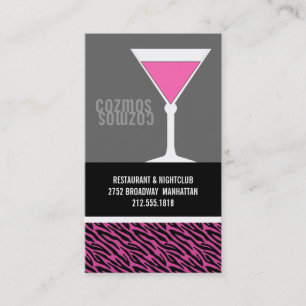 Nightclub or Bartender Business Cards