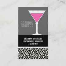 Nightclub or Bartender Business Cards