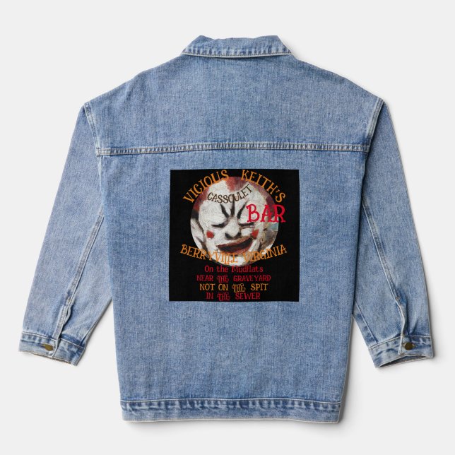 Nightclub Restaurant Bar Tiki Pub Toga 2024 Party Denim Jacket (Back)