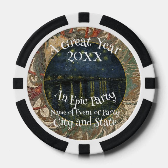 Nightclub Restaurant Bar Tiki Pub Toga 2024 Party Poker Chips (Front)