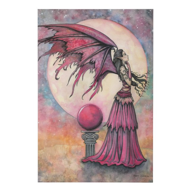 Nightfall Fantasy Fairy Art by Molly Harrison  Faux Canvas Print (Front)