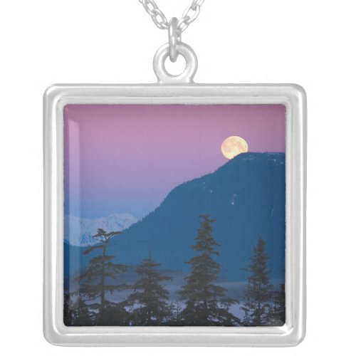 Nightfall in Alaska Silver Plated Necklace