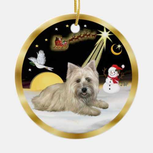 NightFlight_  Cairn Terrier Ceramic Ornament