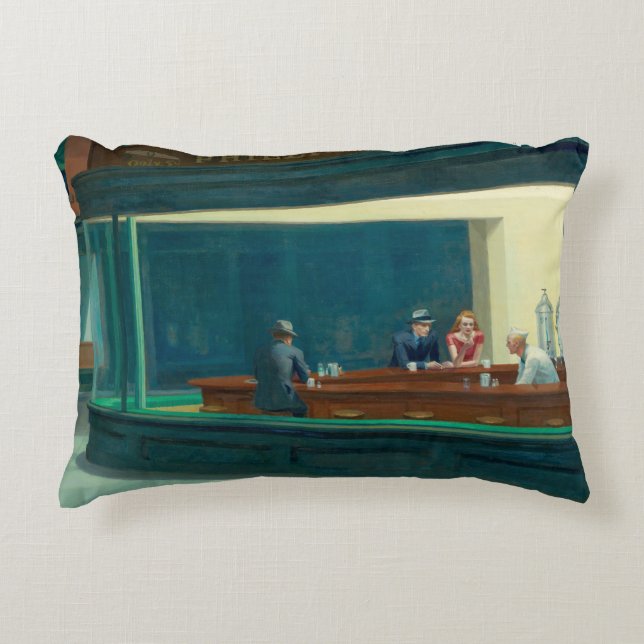 Nighthawks 1942 by Edward Hopper Accent Pillow (Front)