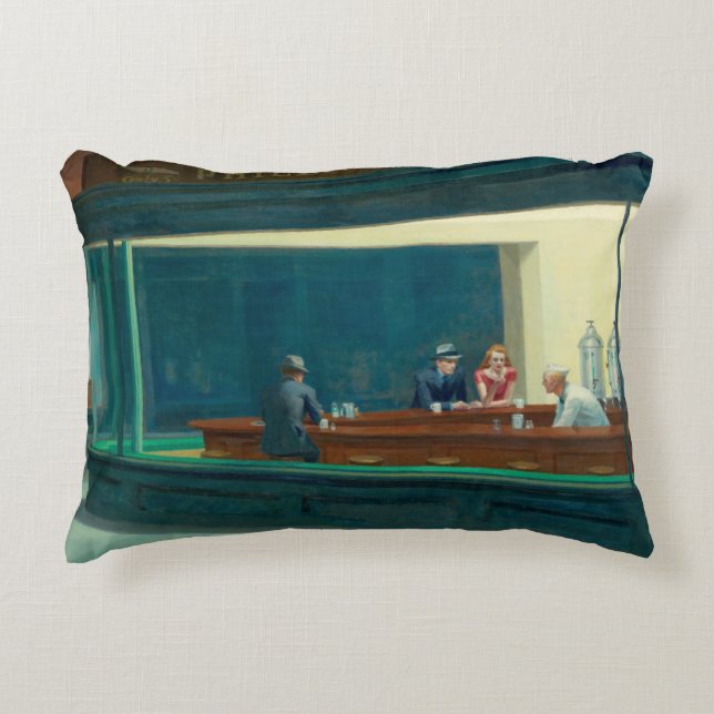 Nighthawks 1942 by Edward Hopper Accent Pillow (Front)