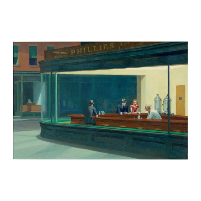 Nighthawks 1942 by Edward Hopper Acrylic Print (Front)