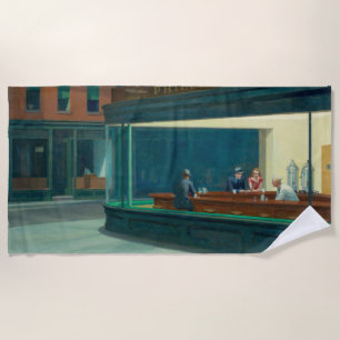Nighthawks 1942 by Edward Hopper Beach Towel