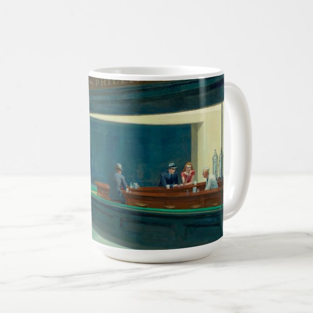 Nighthawks 1942 by Edward Hopper Coffee Mug (Front Right)
