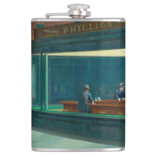 Nighthawks 1942 by Edward Hopper Flask