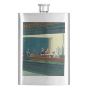 Nighthawks 1942 by Edward Hopper Flask