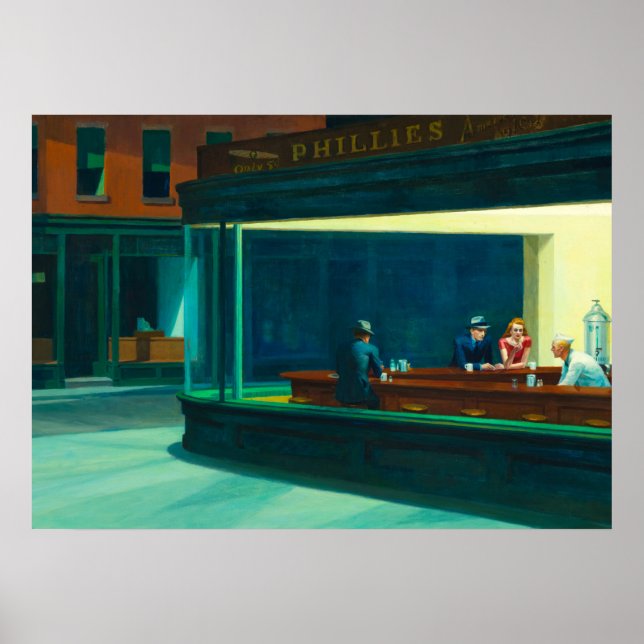 Nighthawks, 1942 by Edward Hopper Poster (Front)