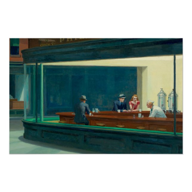 Nighthawks 1942 by Edward Hopper Poster (Front)