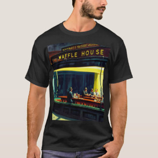 Nighthawks at the Waffle House – Retro Parody Art T-Shirt